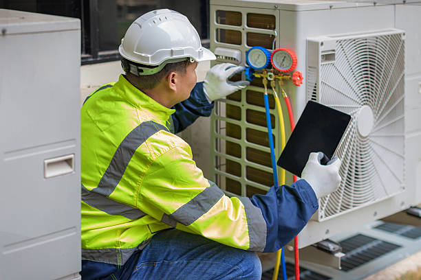 Professional Heat Pump Repair technician working in Marion, TX